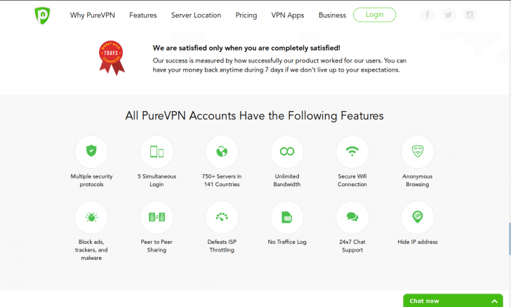 PureVPN main features